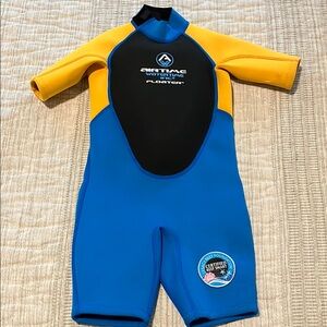 Airtime Watertime Floater Blue and Yellow Wetsuit Rashguard Swimwear